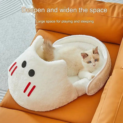 Portable Plush Slipper Cat Bed Pet Mattress Warm Soft Comfortable