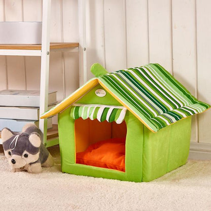 New Fashion Striped Removable Cover Mat Dog House Dog Beds