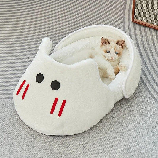 Portable Plush Slipper Cat Bed Pet Mattress Warm Soft Comfortable
