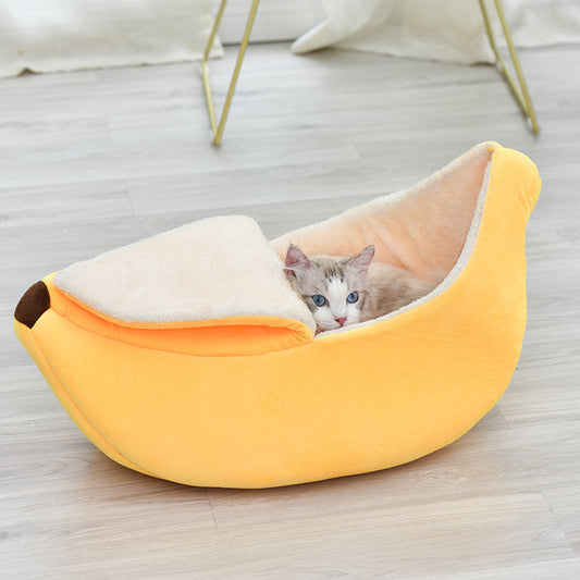 Removable And Washable Round Long Hair Cat's Nest Four Seasons