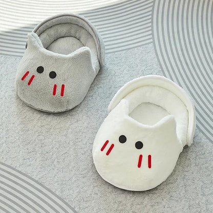 Portable Plush Slipper Cat Bed Pet Mattress Warm Soft Comfortable